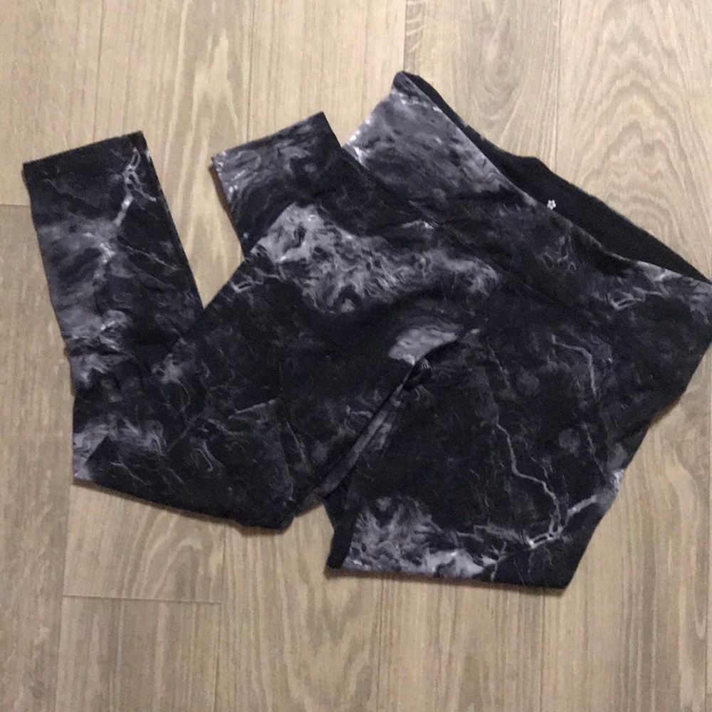 Gray and Black Leggings